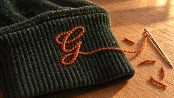 Board 3, the monogram on the cuff